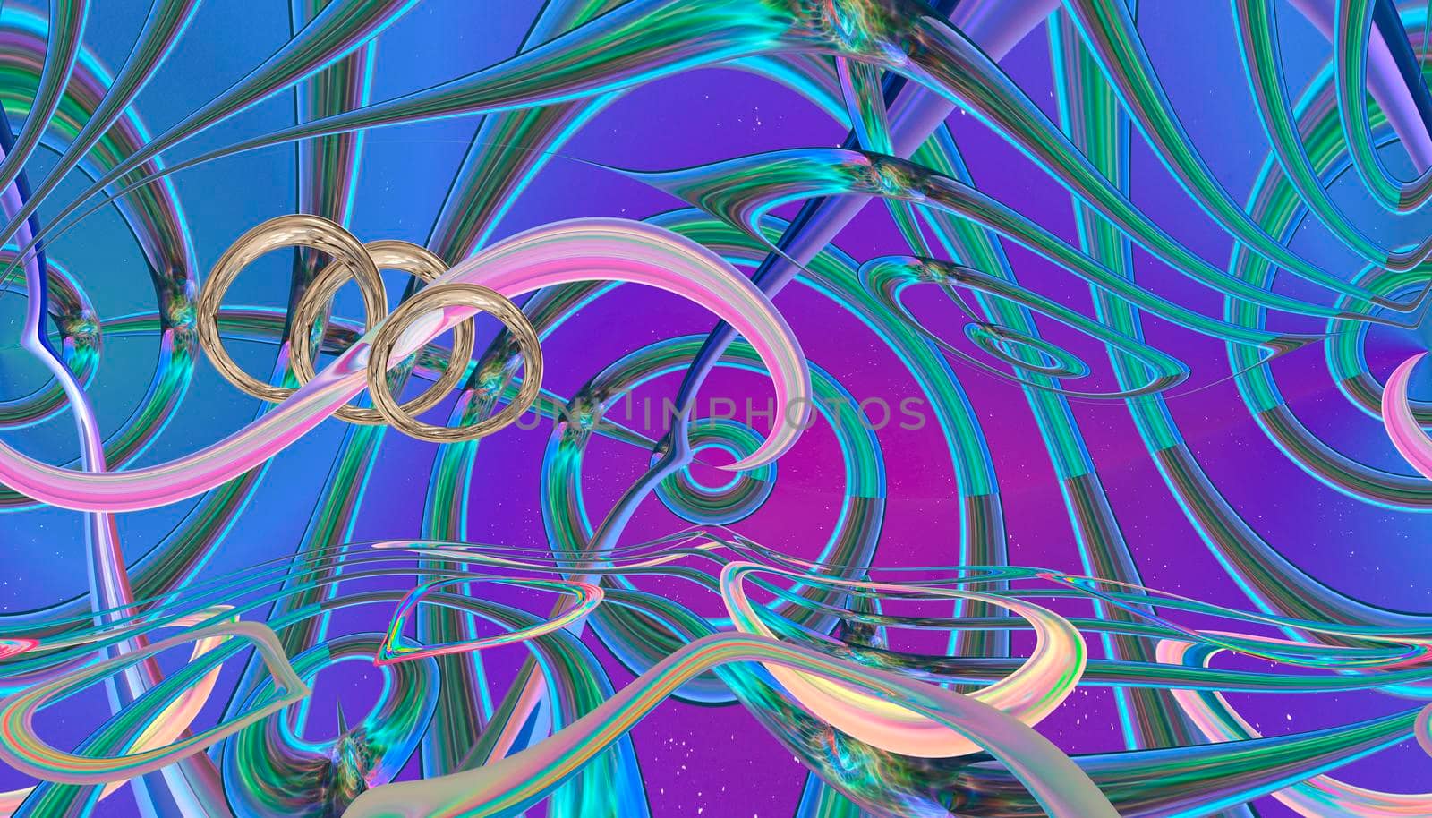 Abstract multicolored iridescent texture background. 3d image.