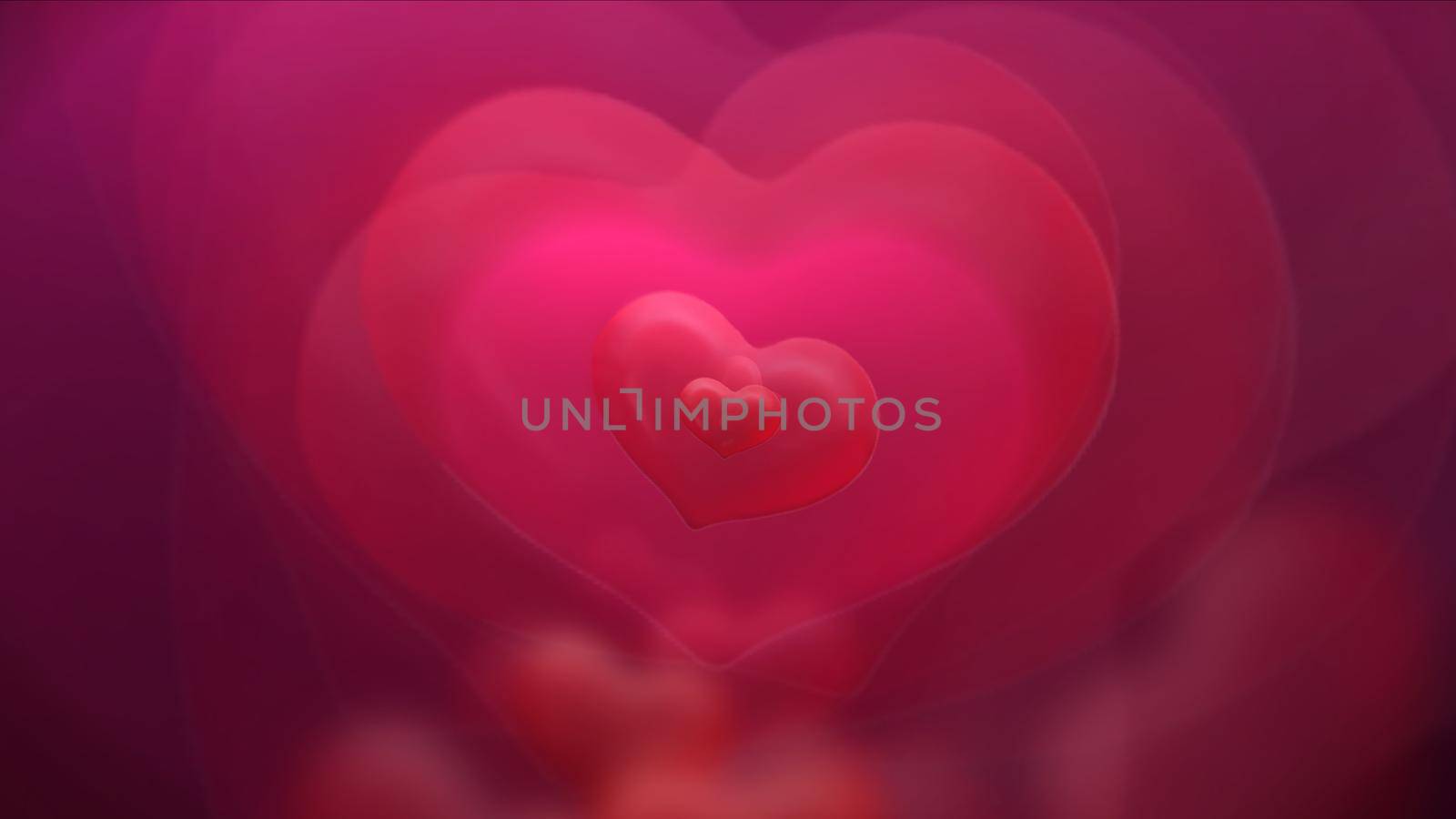 hearts light neon background abstract, render illustration