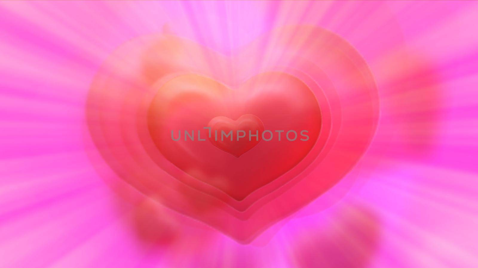 hearts light neon background abstract, render illustration