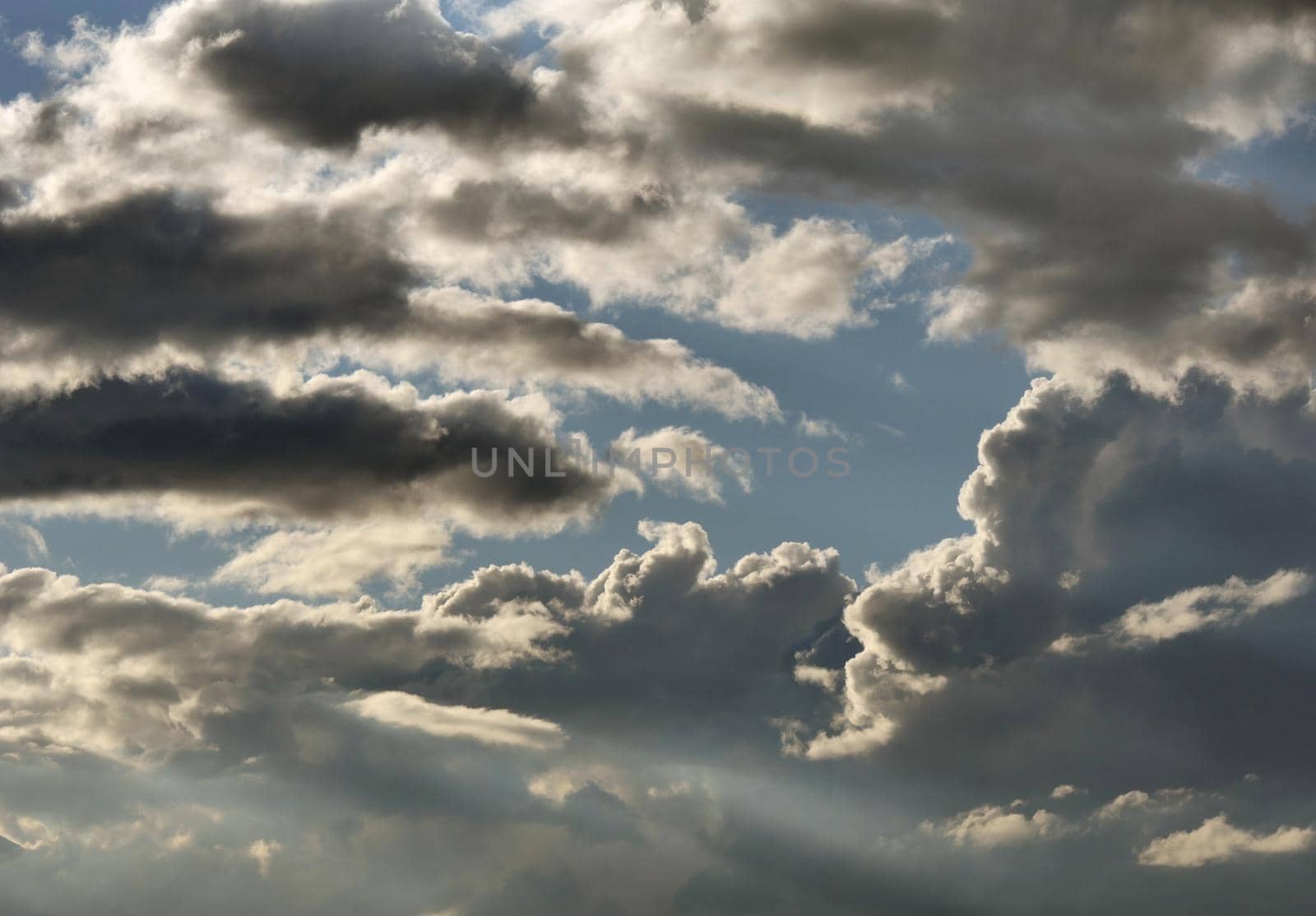 Beautiful blue sky and clouds natural background