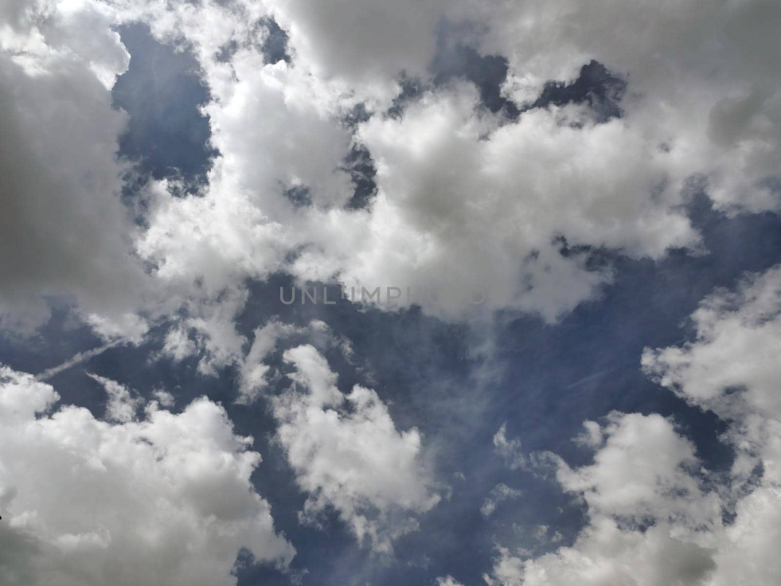 Beautiful blue sky and clouds natural background