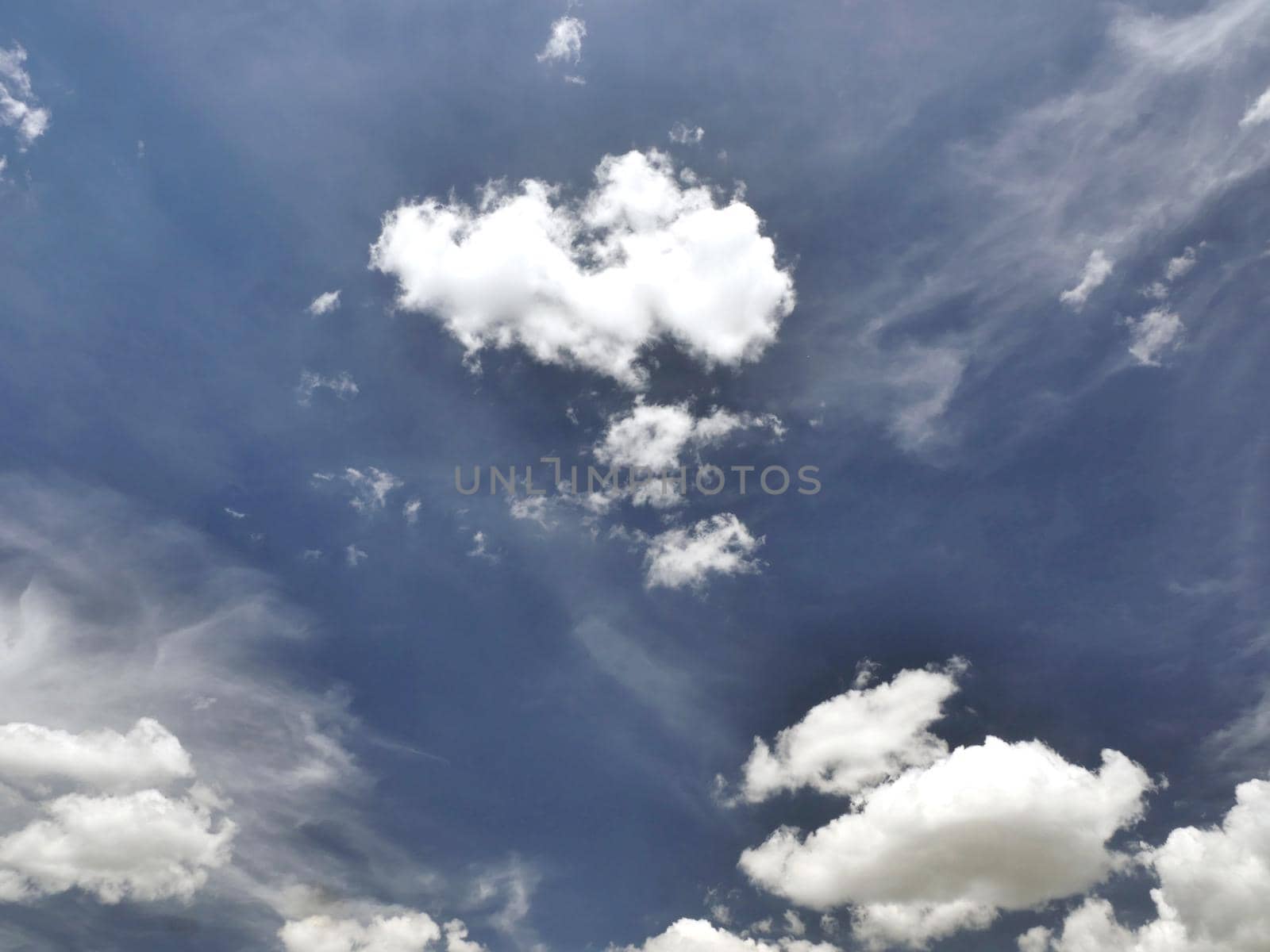 Beautiful blue sky and clouds natural background