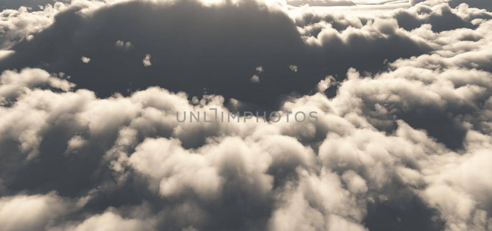 fly above clouds abstract 3d render by alex_nako