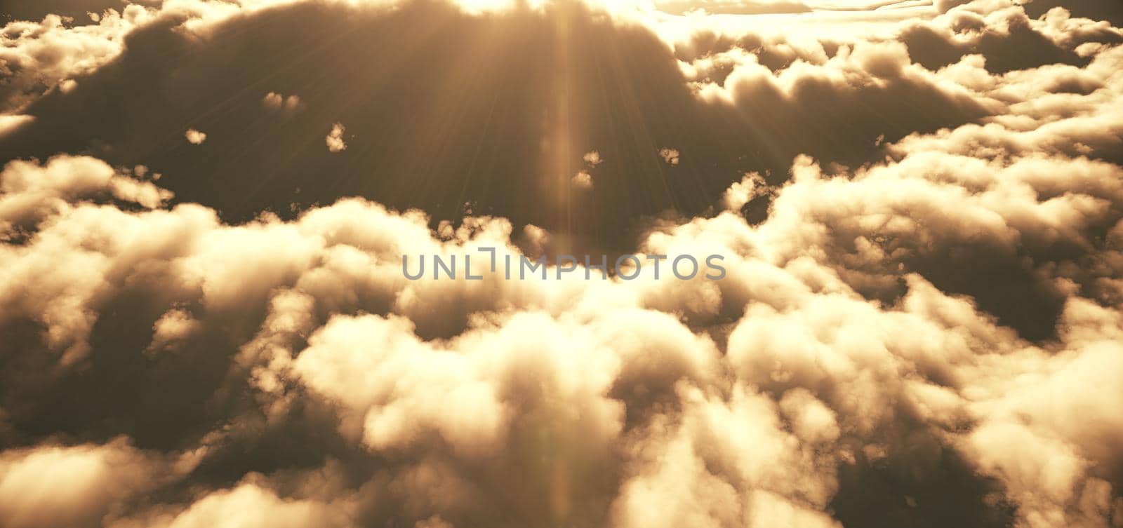 fly above clouds abstract 3d render by alex_nako