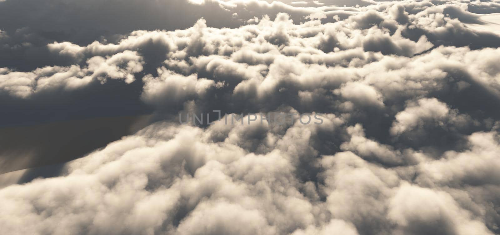 fly above clouds abstract 3d render by alex_nako