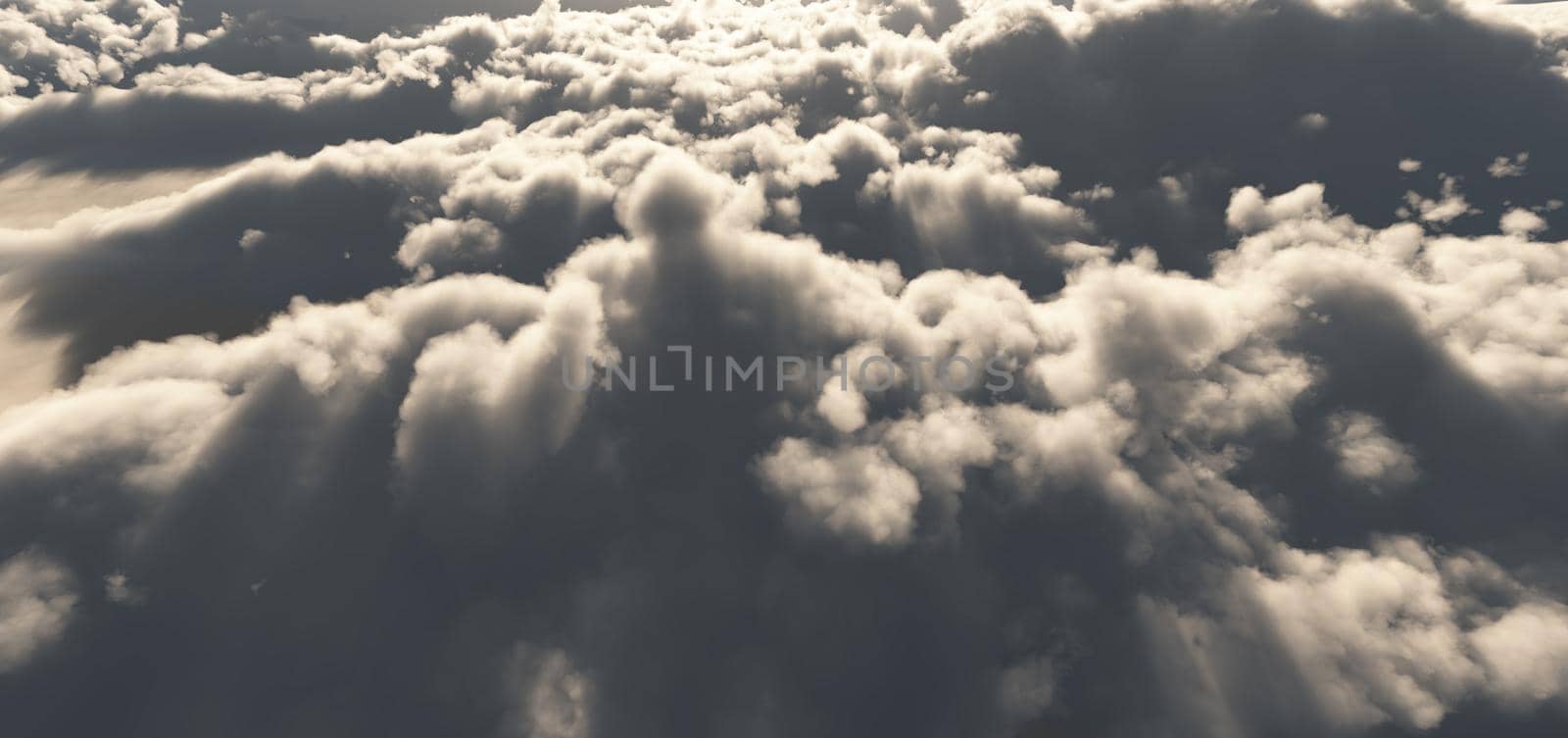 fly above clouds abstract 3d render by alex_nako