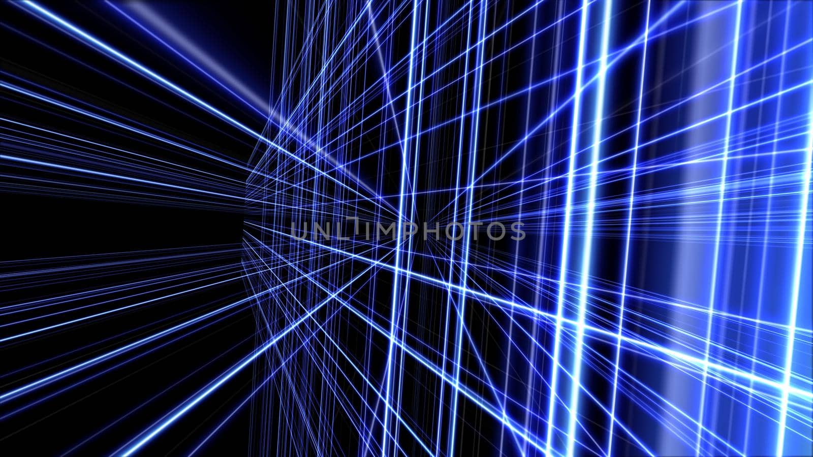 3d lines light neon background abstract render illustration