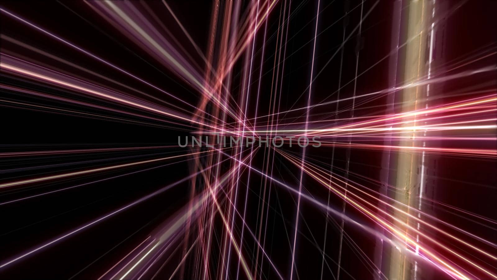 3d lines light neon background abstract render illustration