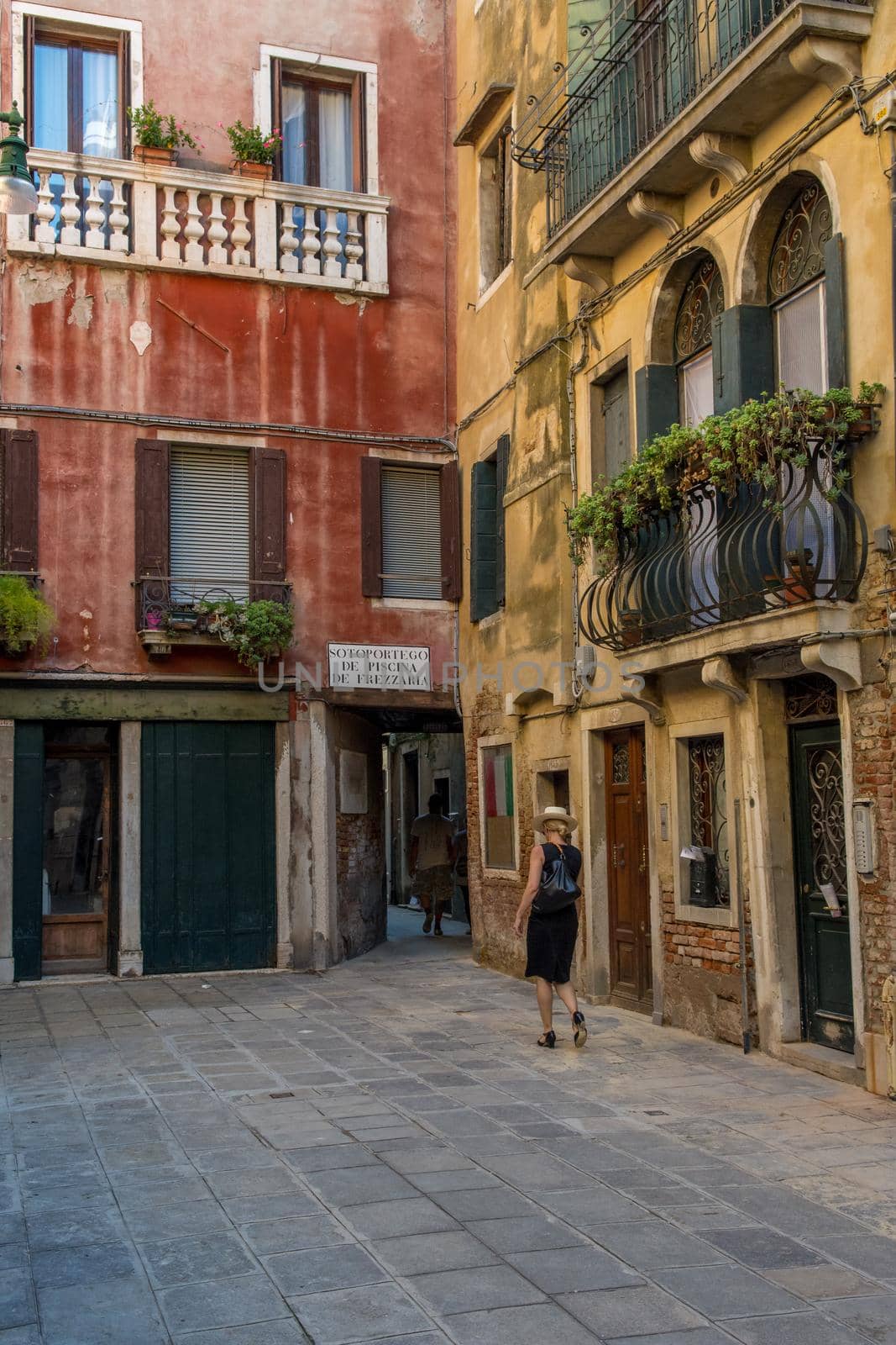 discovery of the city of Venice and its small canals and romantic alleys, Italy