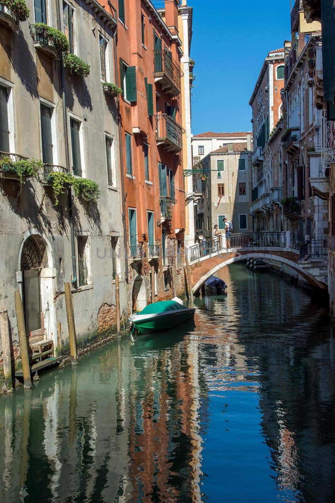 discovery of the city of Venice and its small canals and romantic alleys, Italy