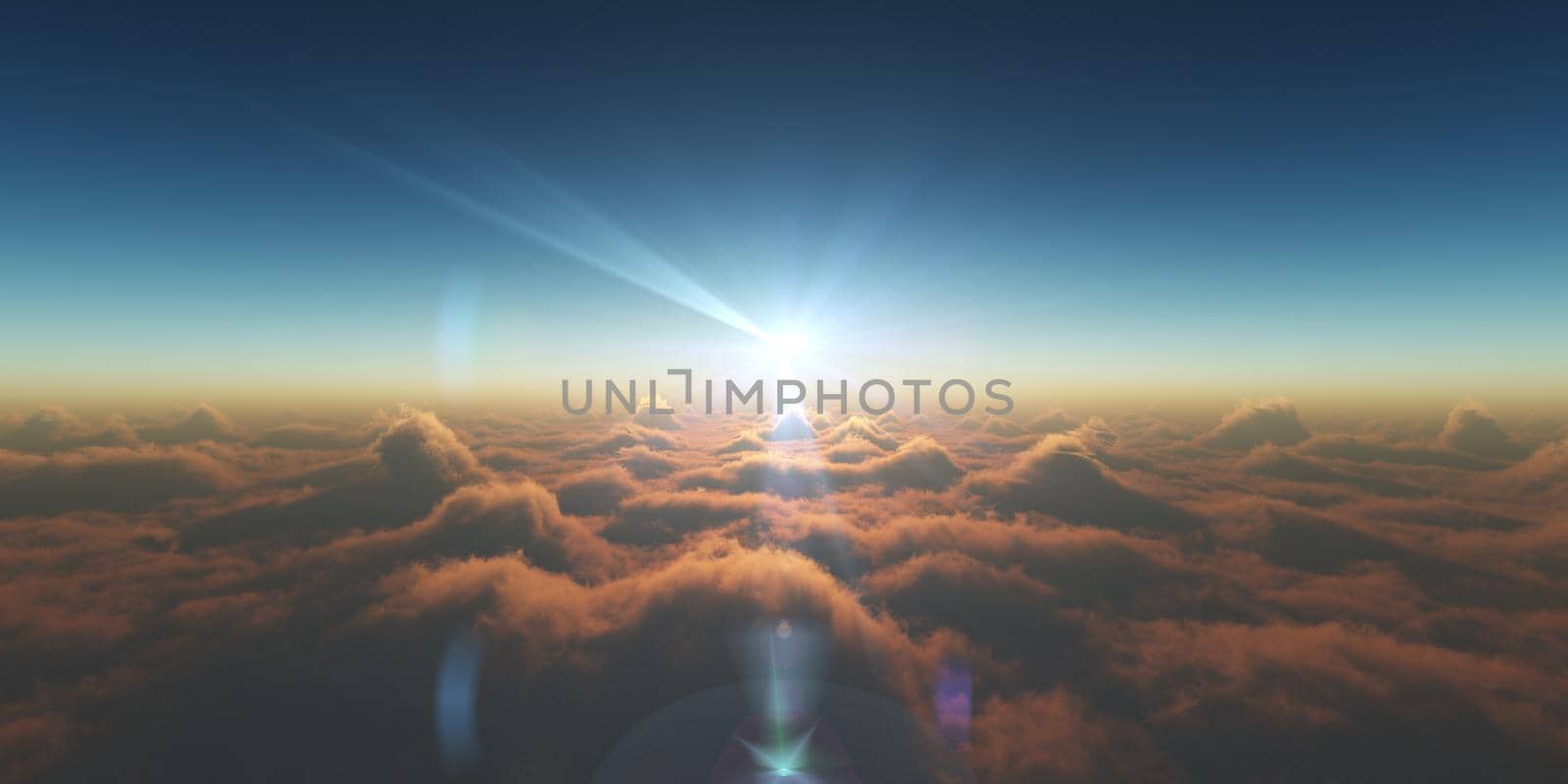 heaven, sunset over the clouds by alex_nako