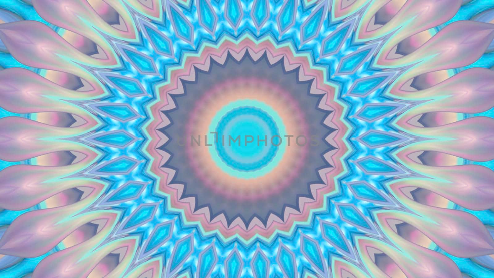 Abstract blue-pink background with a symmetrical pattern.
