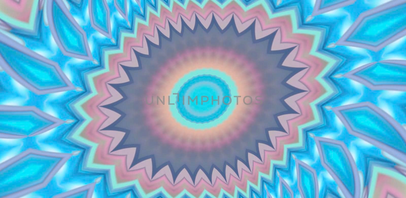 Abstract blue-pink background with a symmetrical pattern.