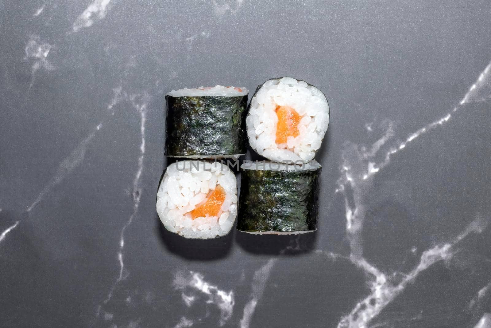 sushi on a gray background close up. High quality photo