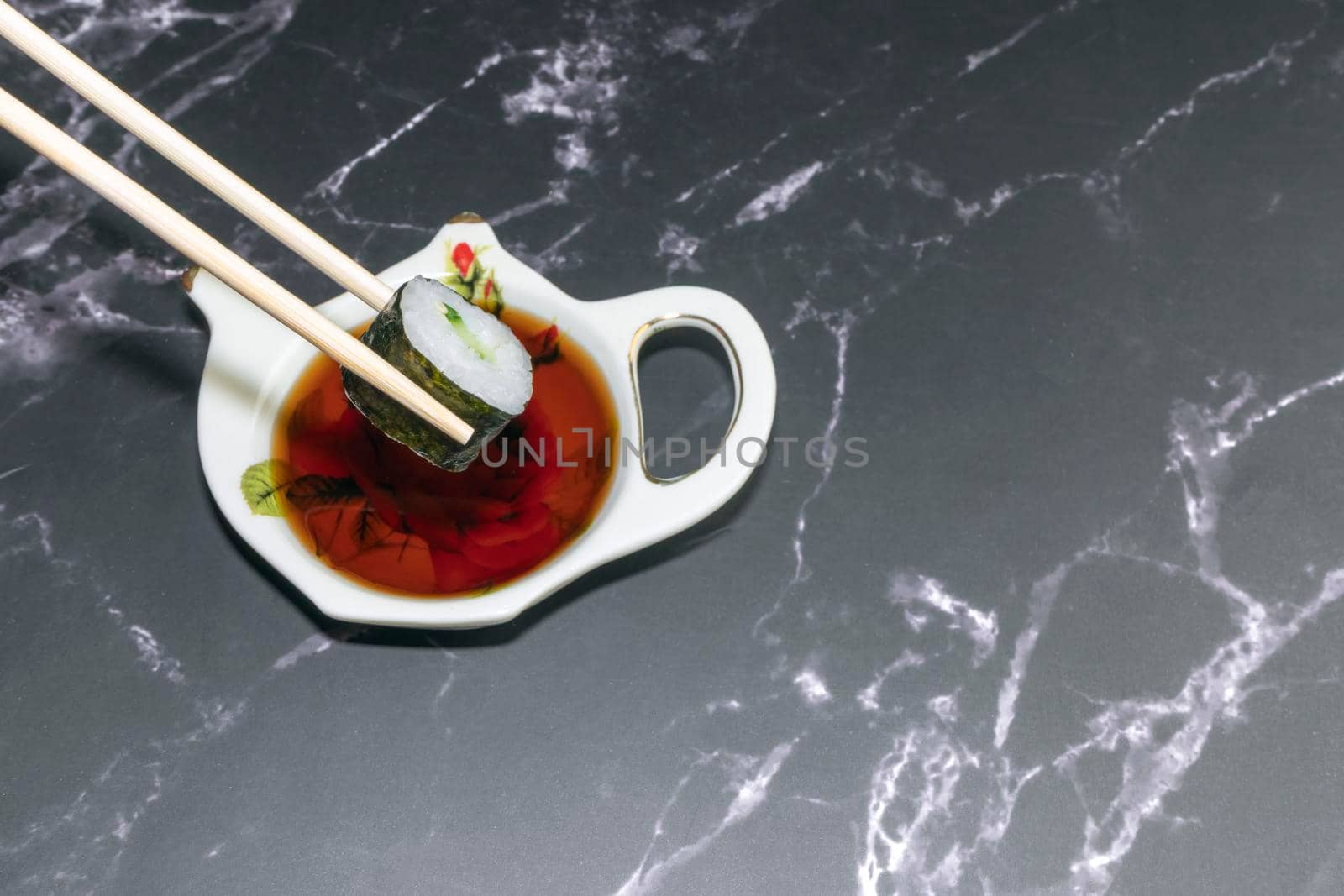 sushi on a gray background close up. High quality photo