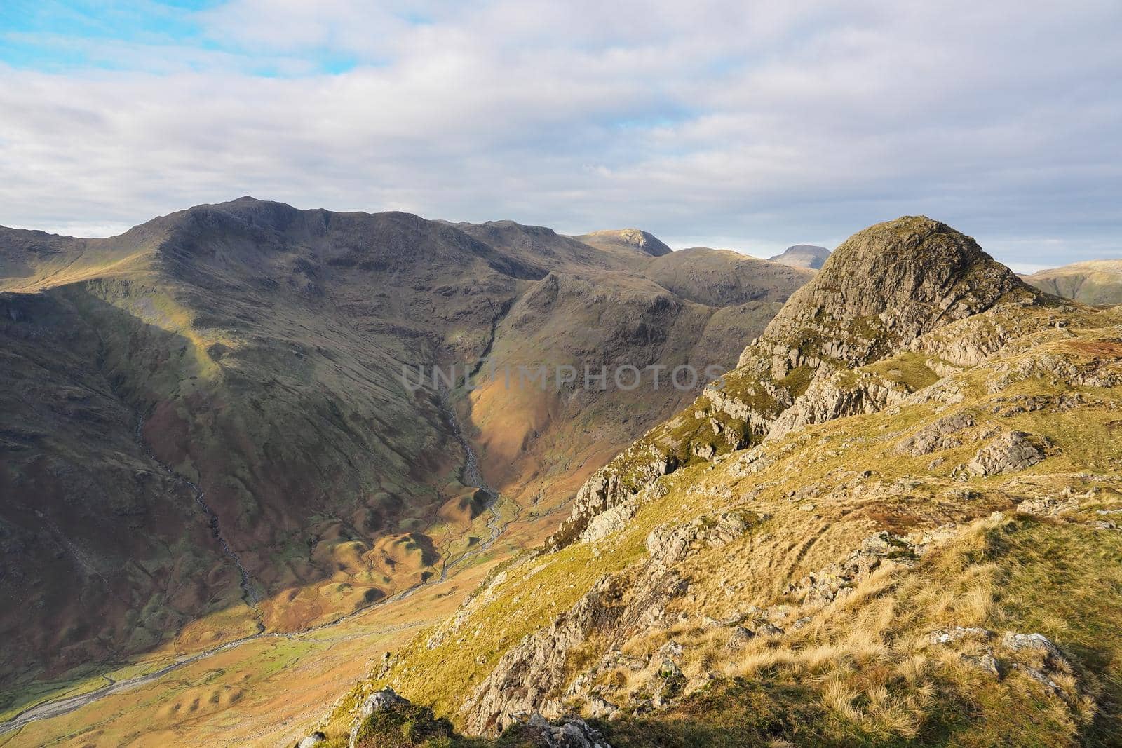 Summit of Pike of Stickle from Loft Crag, Langdale Pikes, Lake District by PhilHarland