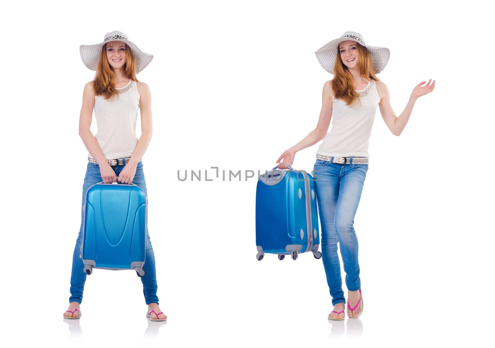 Woman planning to go on summer vacation by Elnur