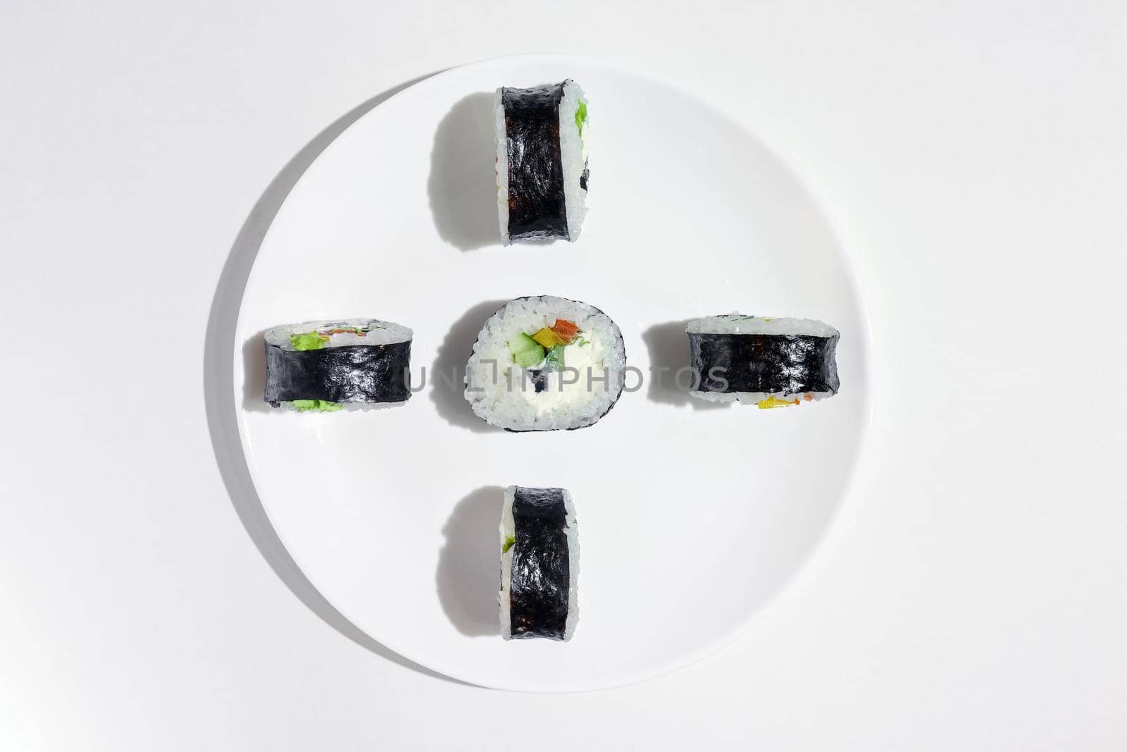 sushi on a white background close up. High quality photo
