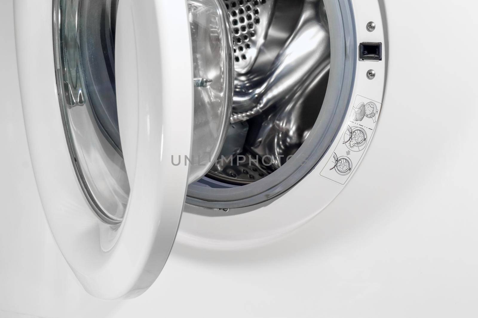 washing machine close - up as background. High quality photo