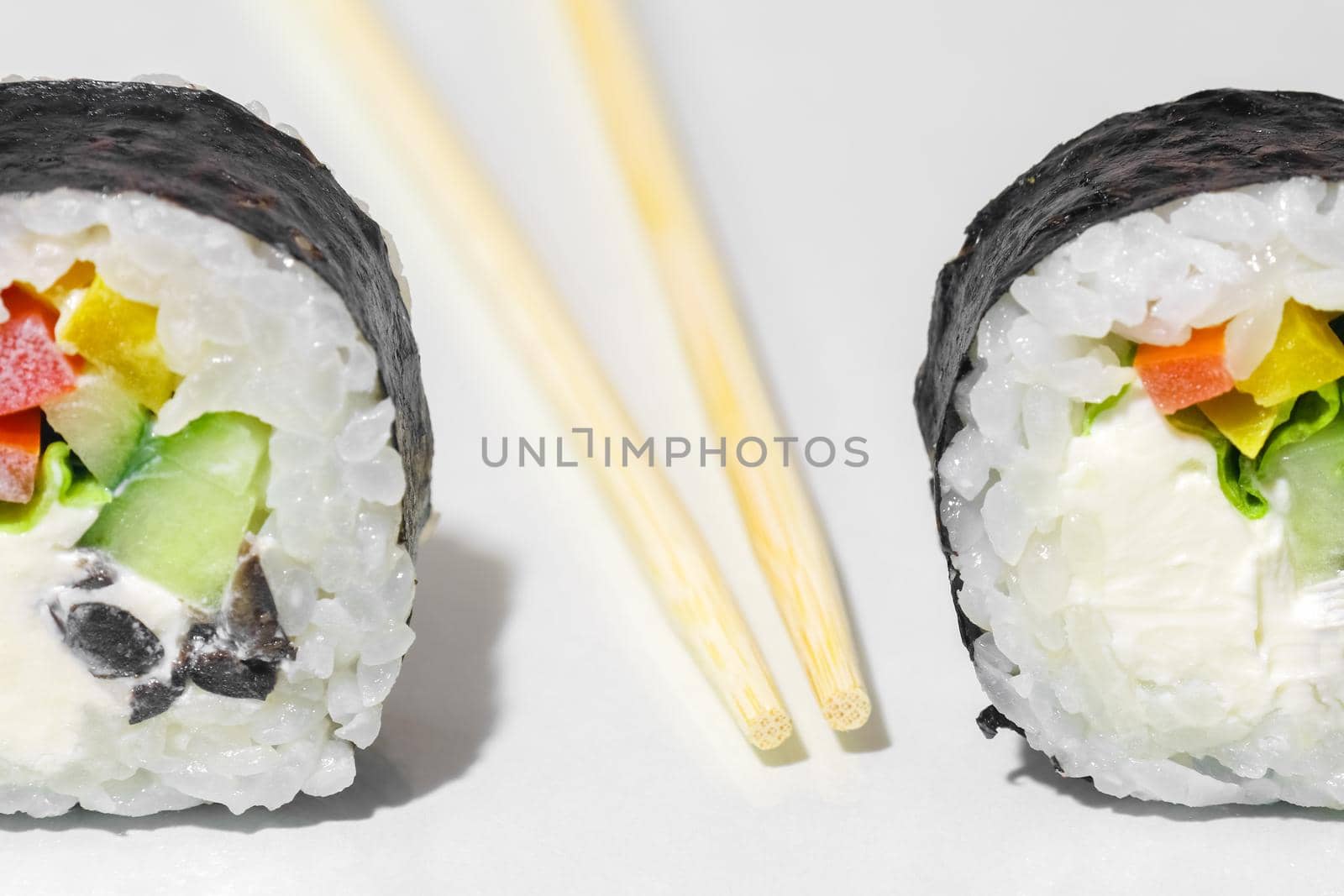sushi on a white background close up. High quality photo