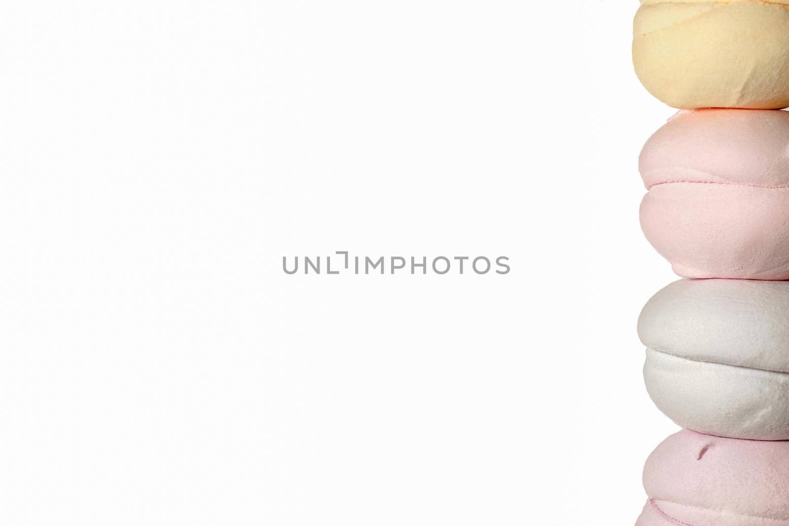 multi-colored marshmallow on the background of a close-up macro. High quality photo