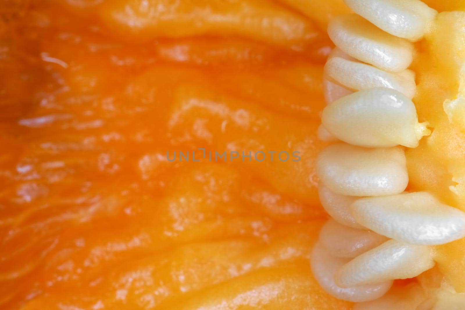 orange bell pepper in the macro section . High quality photo