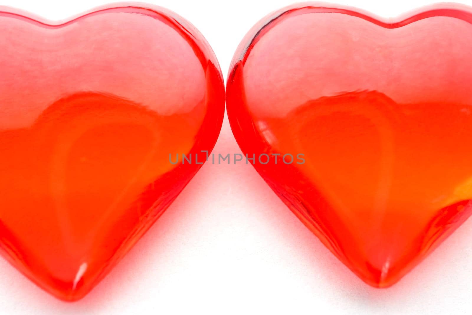 glass heart on a white background isolate. High quality photo