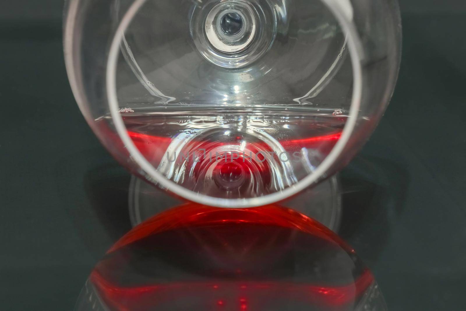 wine glass on a black background macro. High quality photo
