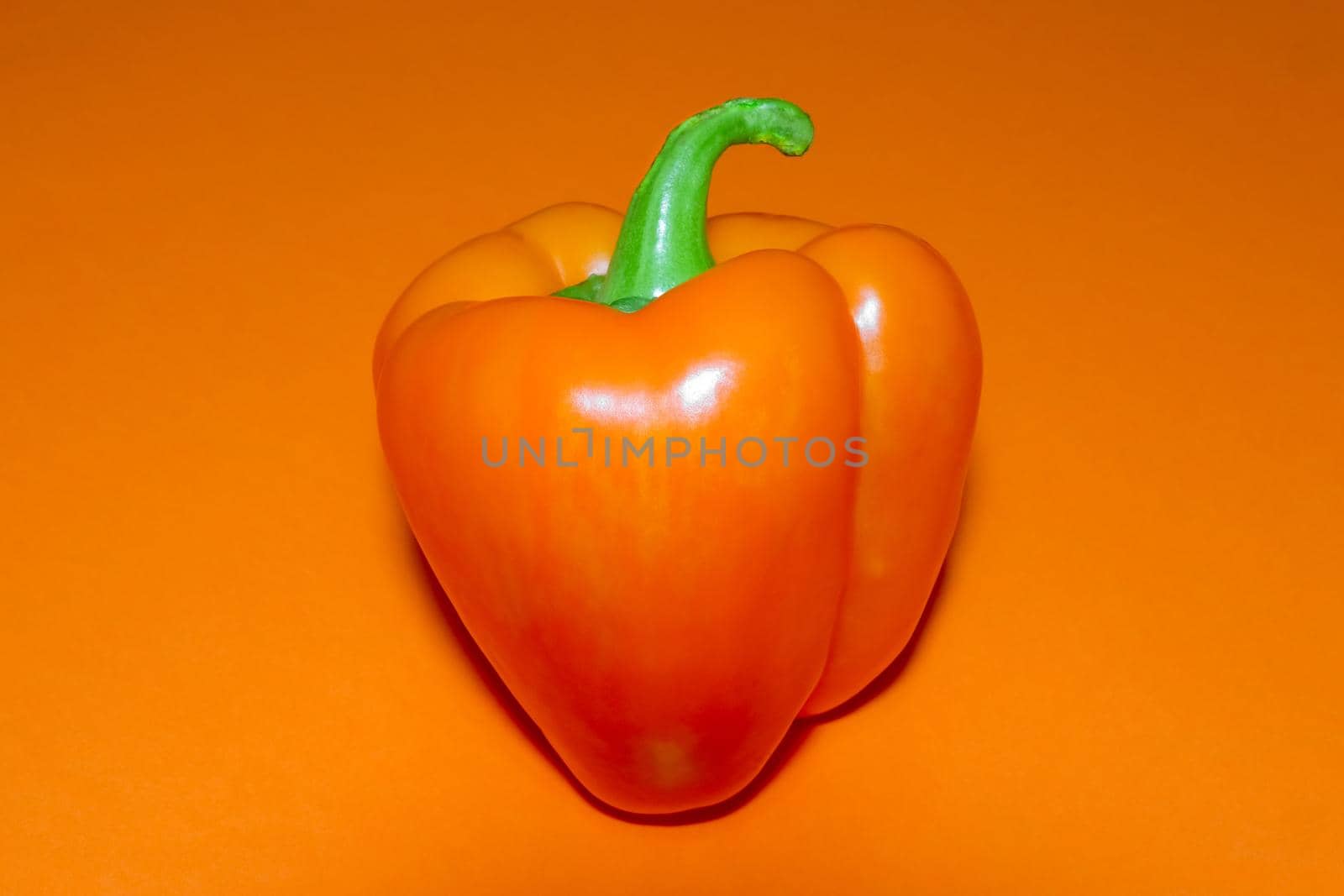 orange bell pepper in the macro section . High quality photo