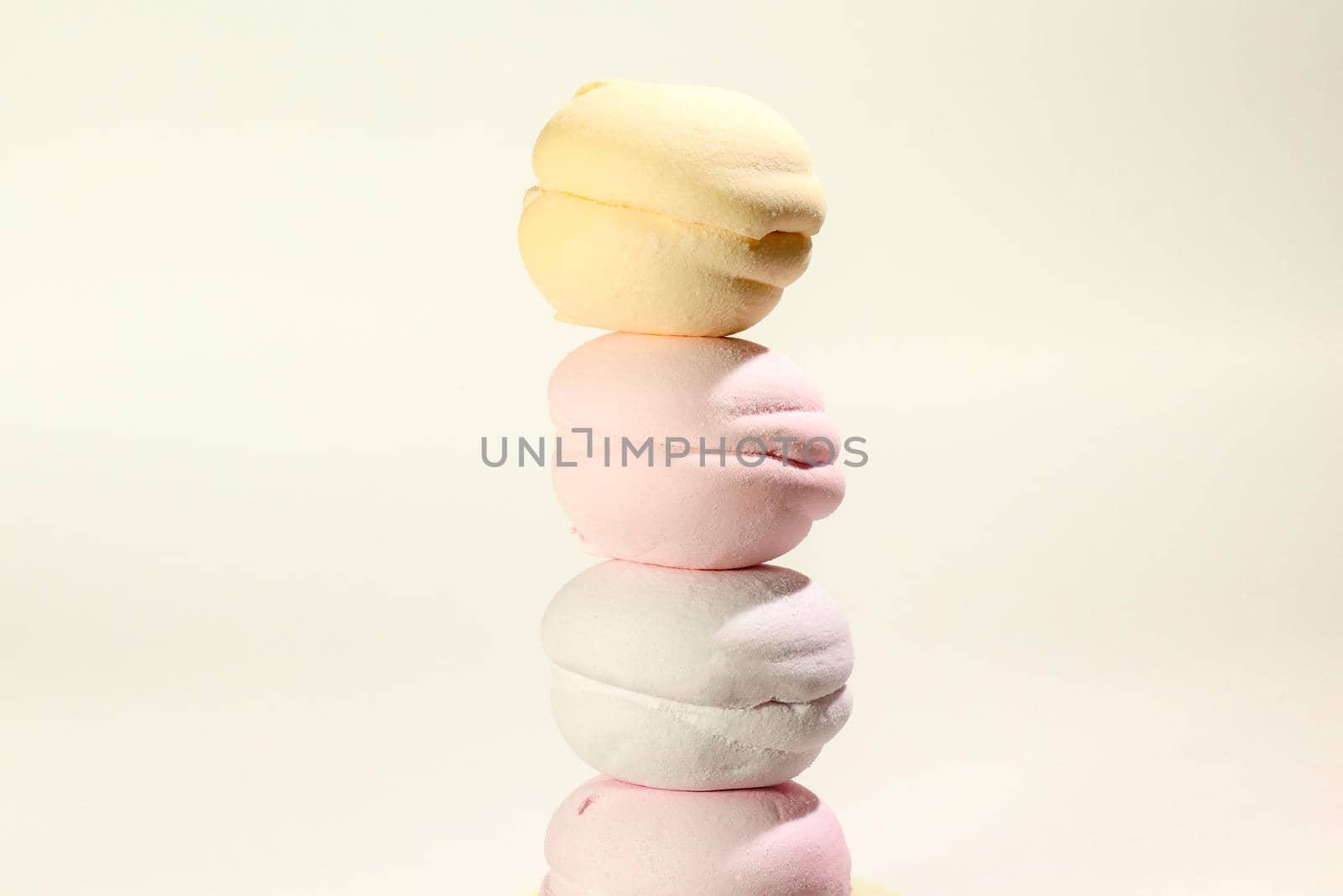 multi-colored marshmallow on the background of a close-up macro. High quality photo