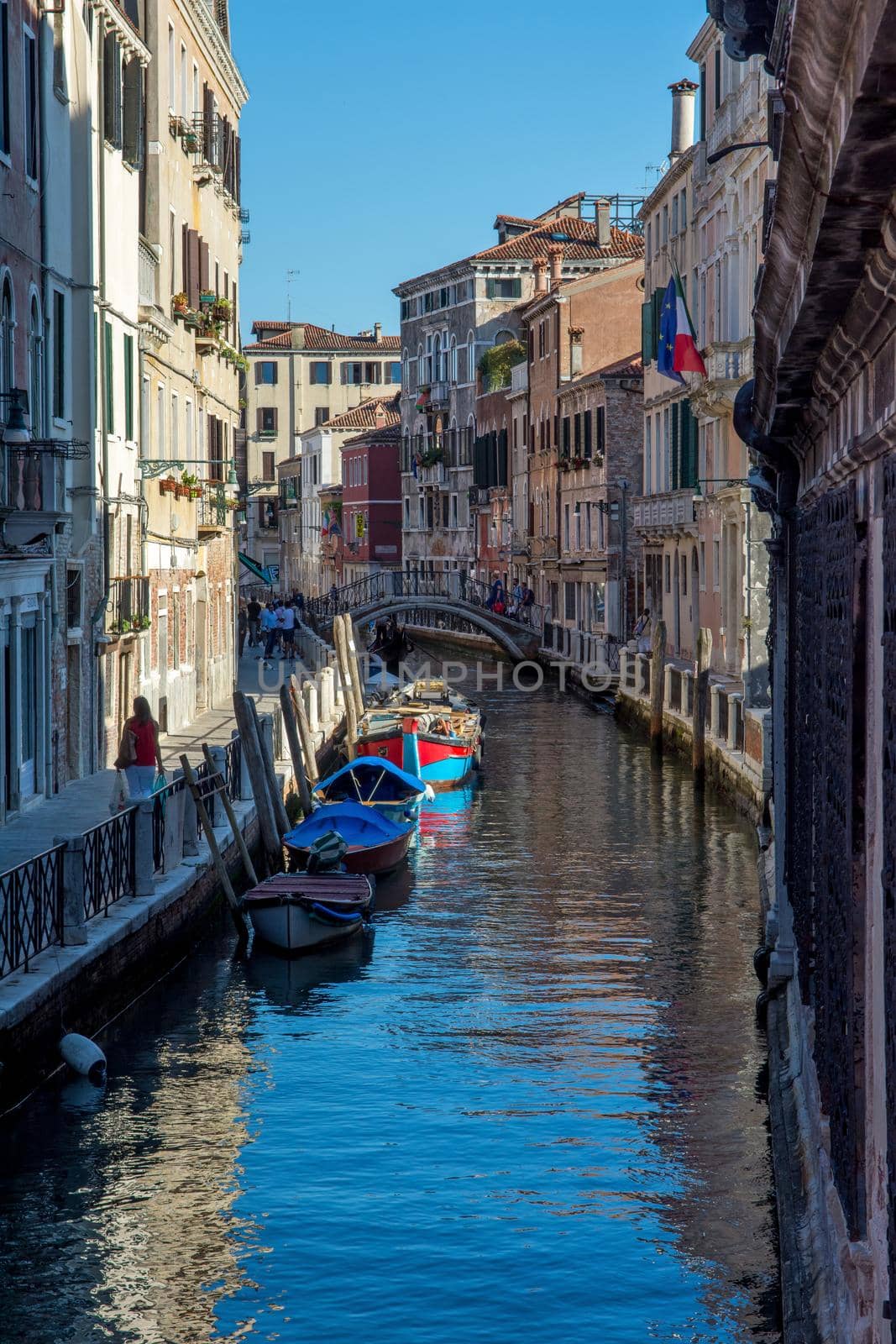 discovery of the city of Venice and its small canals and romantic alleys, Italy