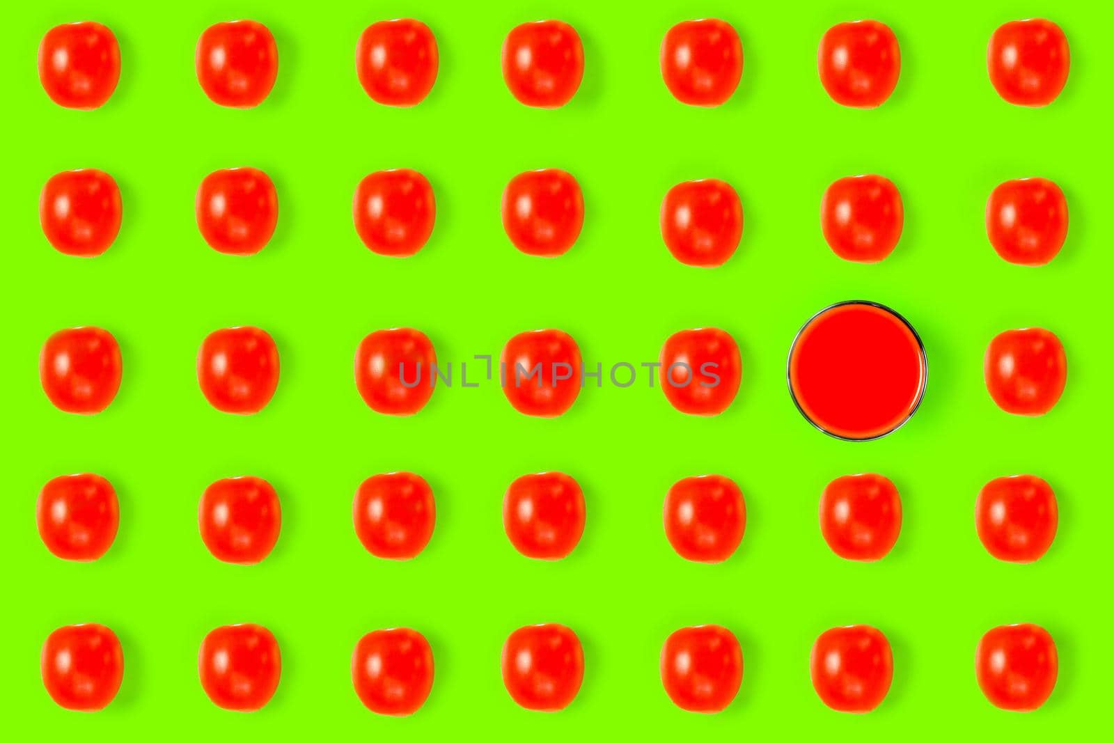 colorful tomato pattern on a colorful background top view by roman112007