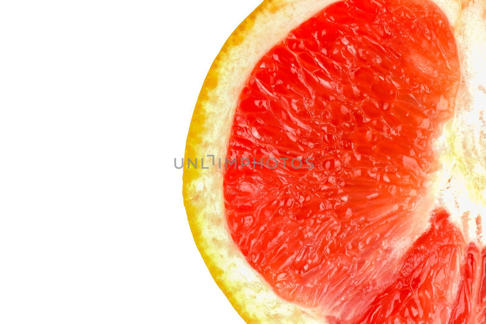 grapefruit cut on a white background isolate. High quality photo