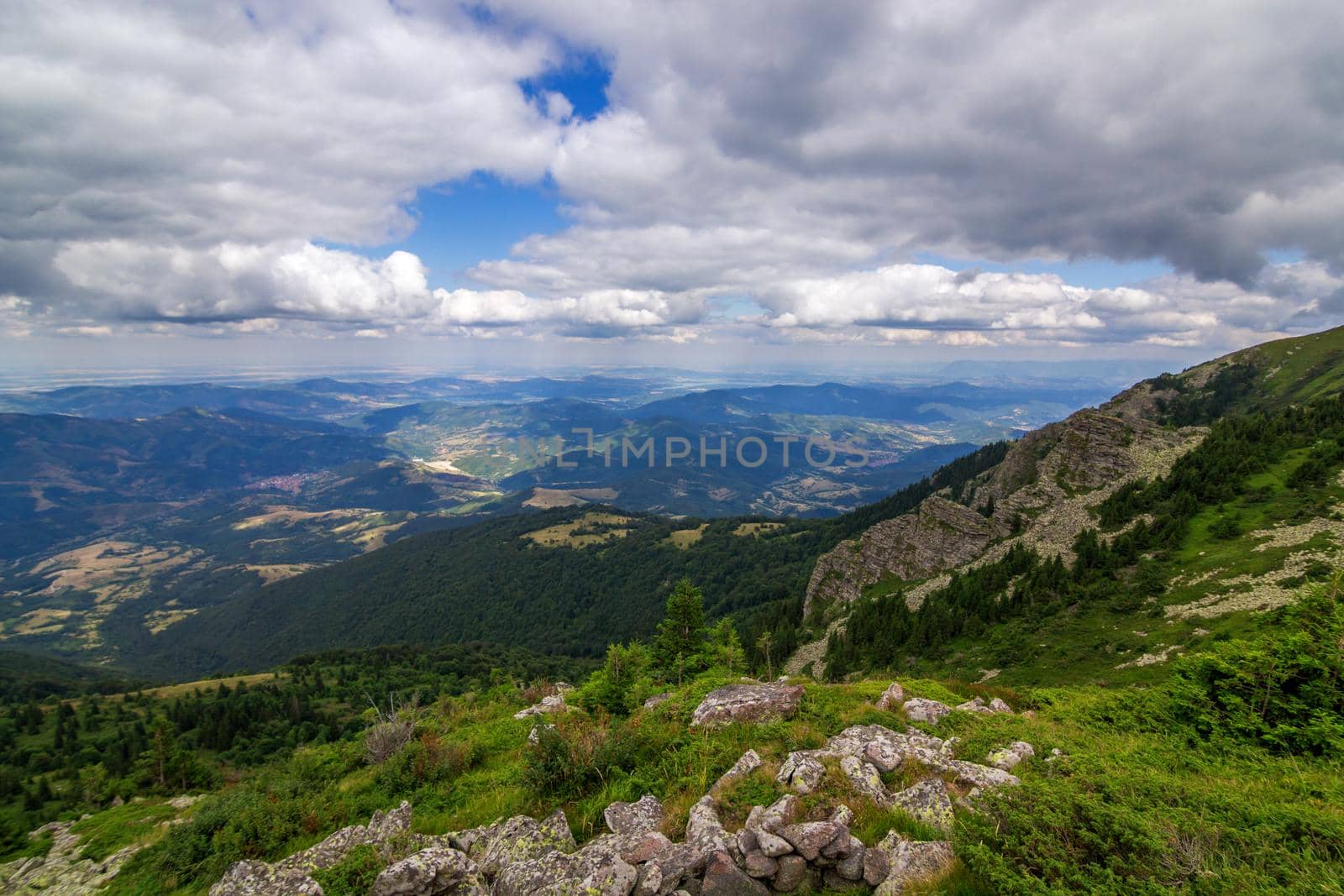 Scenic mountain landscape shot in summer.