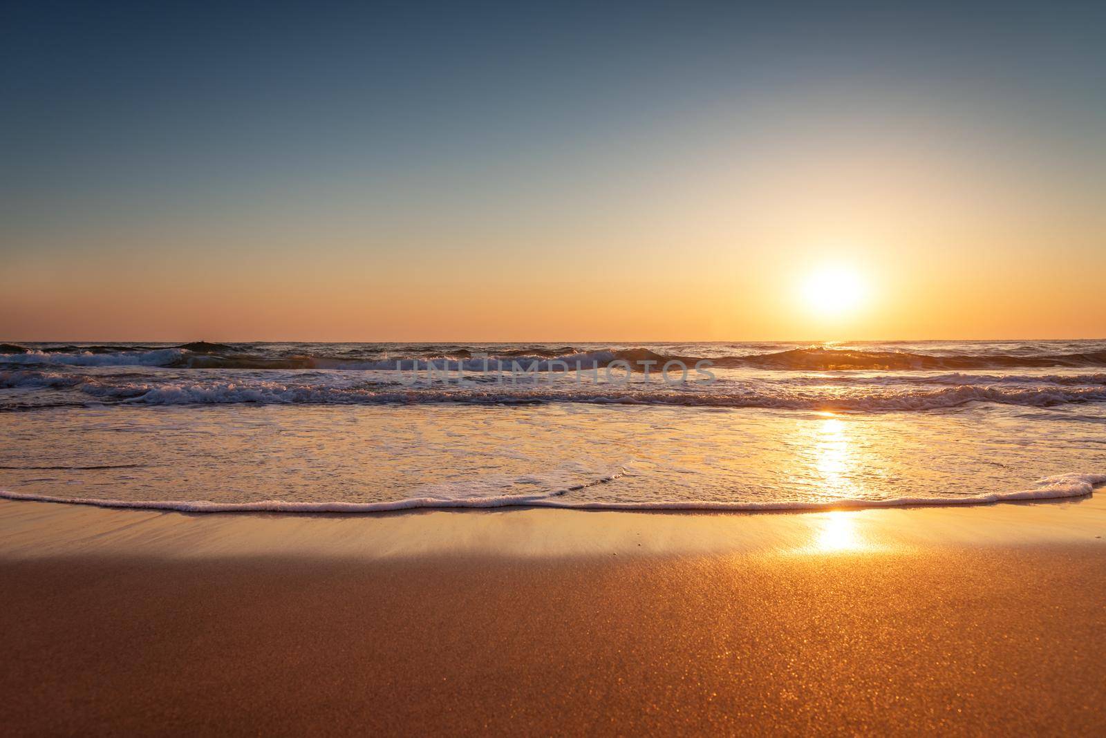 Beautiful sunrise over the sea at summer 