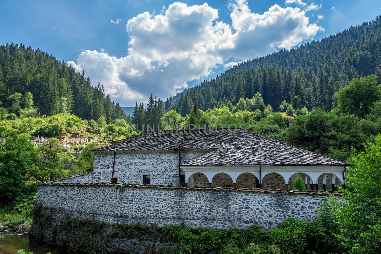 Old monastery in bulgaria in summer 