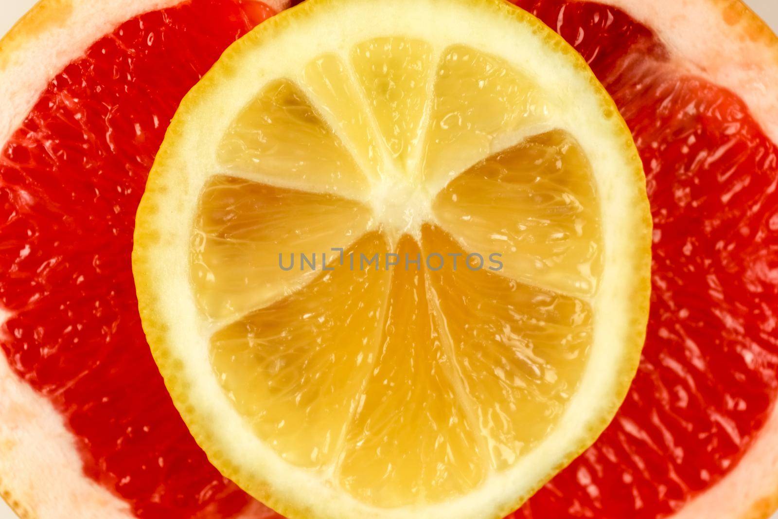 grapefruit cut on a white background isolate. High quality photo