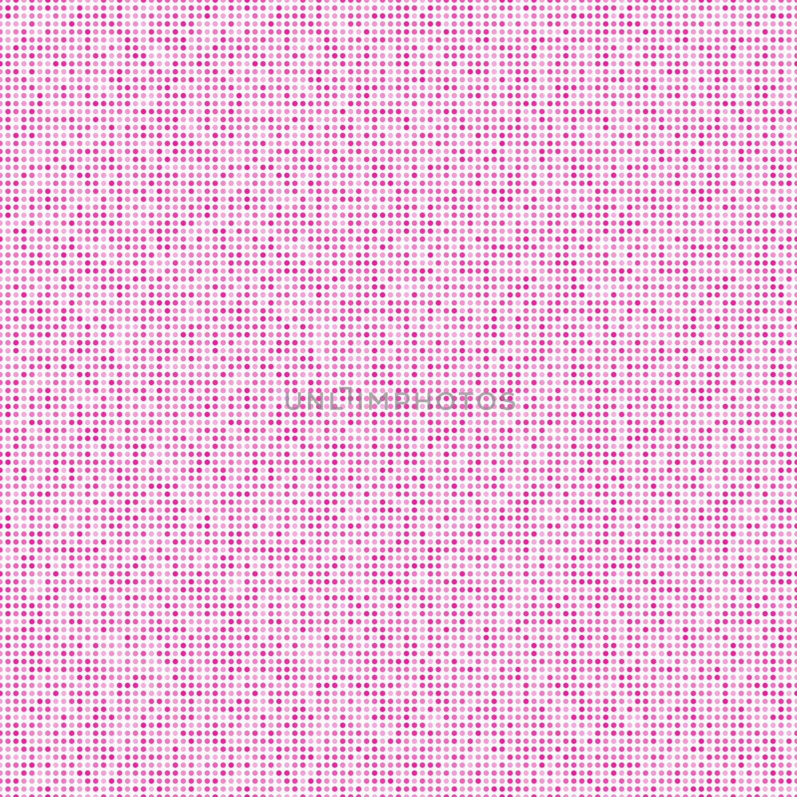 Abstract fashion polka dots background. White seamless pattern with pink gradient circles. Template design for invitation, poster, card, flyer, banner, textile, fabric