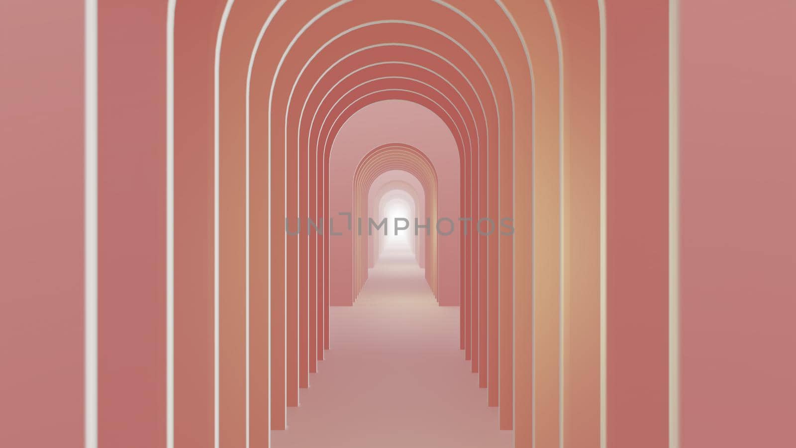 Abstract Pastel Color Geometry Tunnel by urzine