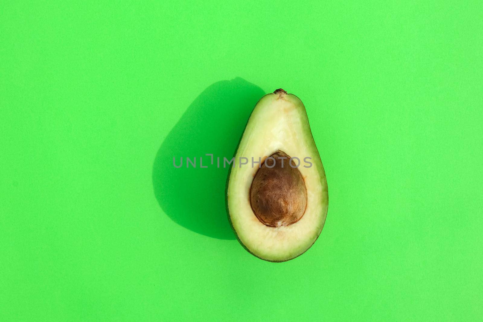 avocado color on a solid background, the top view pattern by roman112007