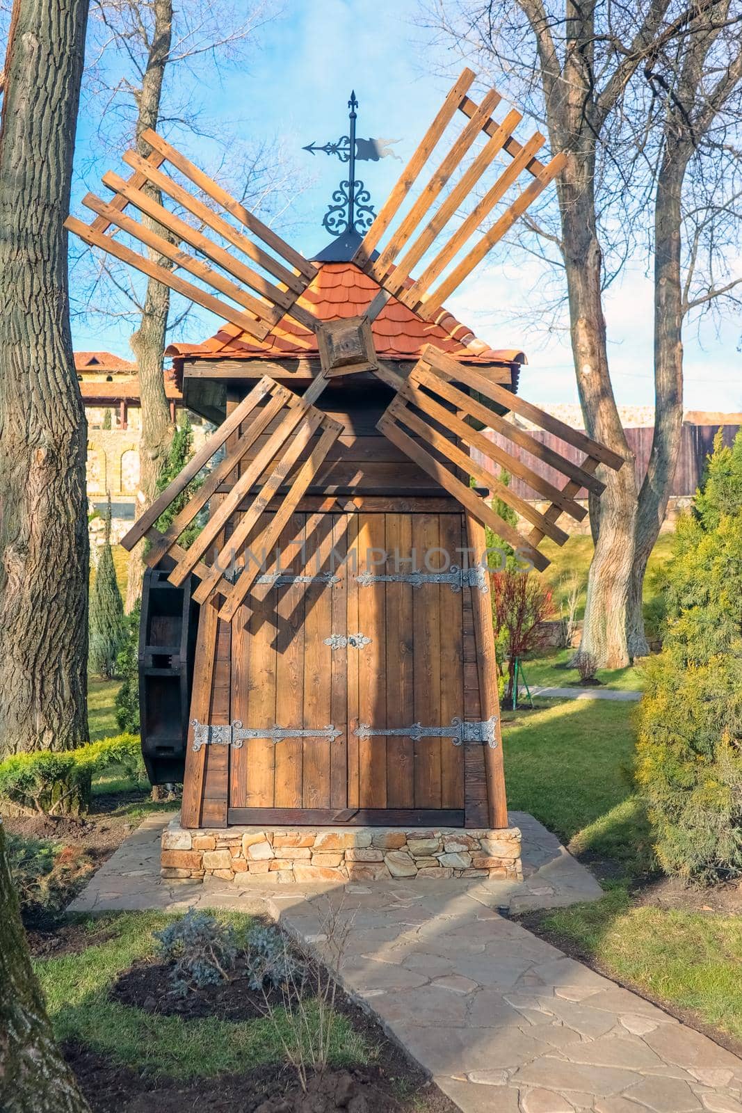 wooden windmill in the Park as background by roman112007