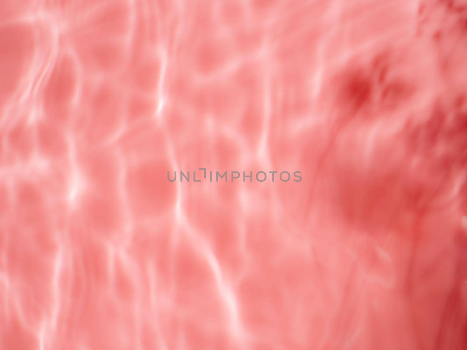 Ripple water texture on pink background with foliage shadows. Shadow of water on sunlight. Mockup for product, spa or cosmetic background. Marble pink water surface with plant shadows as wallpaper