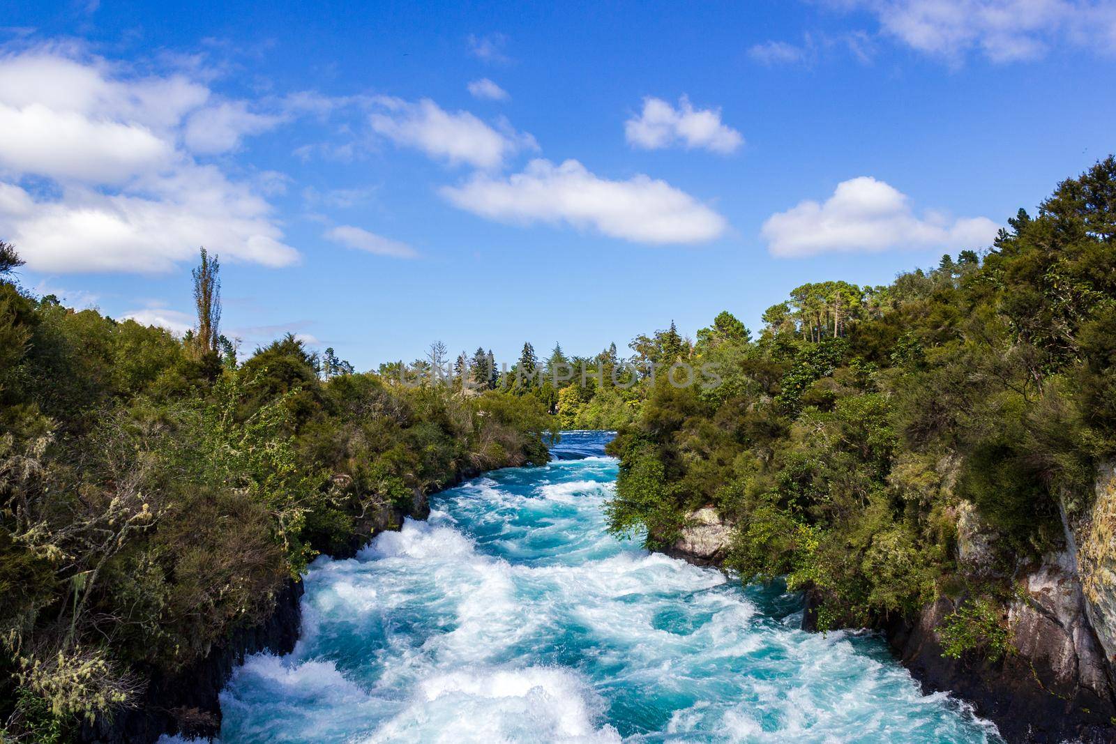 Powerful Huka Falls on the Waikato River near Taupo North Island New Zealand by bettercallcurry