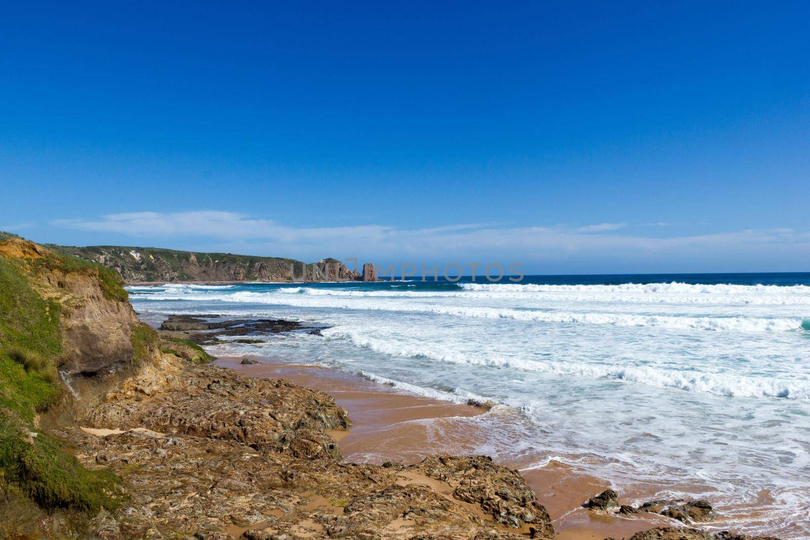 Kap Woolamai Strand an einem sonnigen Tag, Phillip Island, Victoria