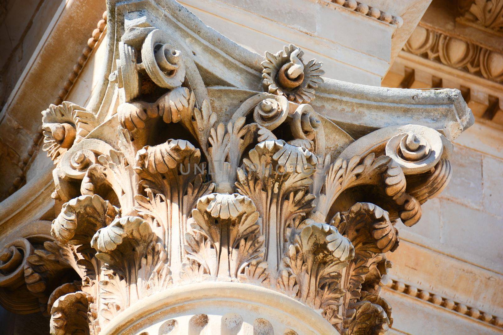 unique details of architectural treasures in Italy corinthian capital