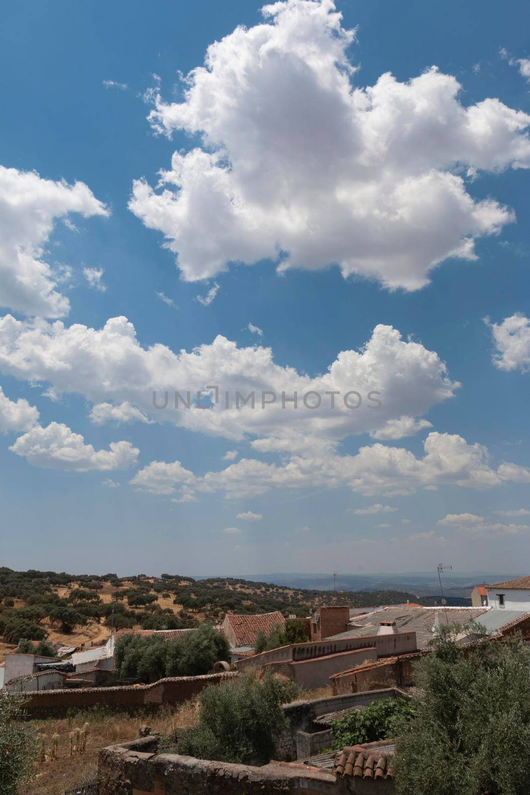 Beautiful couples, fields and landscapes of the Cordoba mountains in Spain. Photograph taken in the month of July.