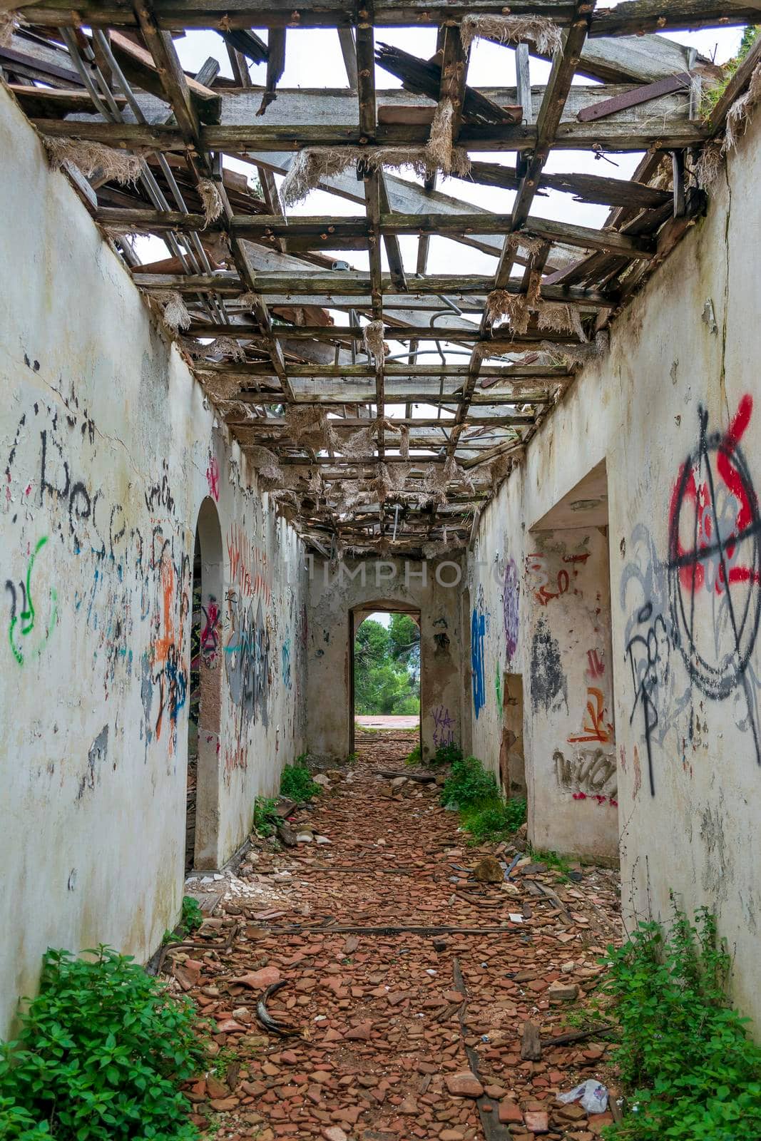 An abandoned old villa at Pallini, Greece by ankarb