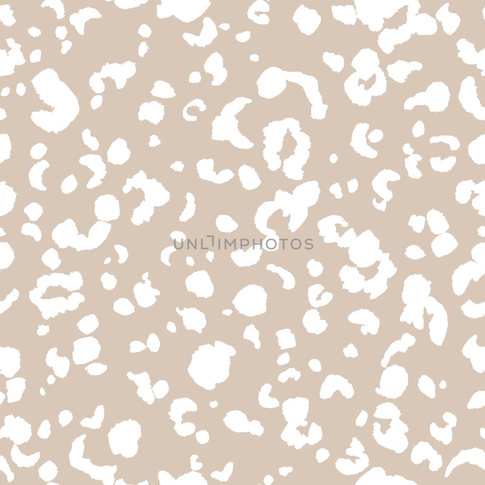 Abstract modern leopard seamless pattern. Animals trendy background. Beige and white decorative vector stock illustration for print, card, postcard, fabric, textile. Modern ornament of stylized skin.