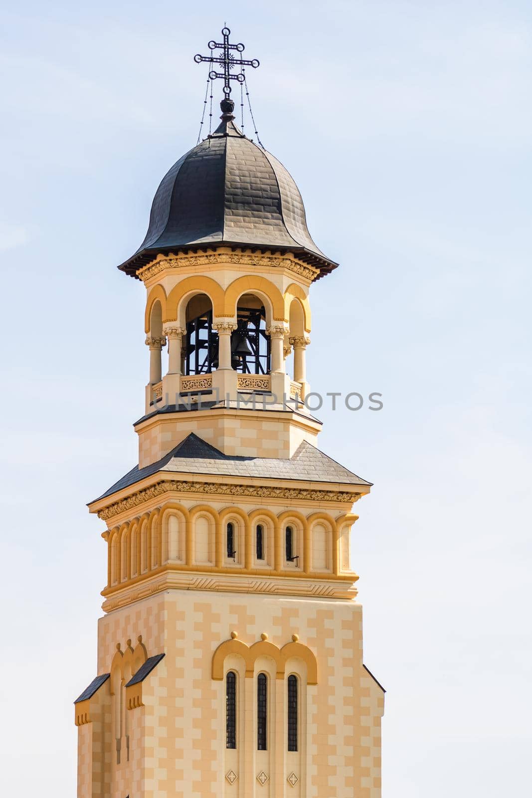 Architectural details of cathedral. View of church in Alba Iulia, Romania, 2021. by vladispas