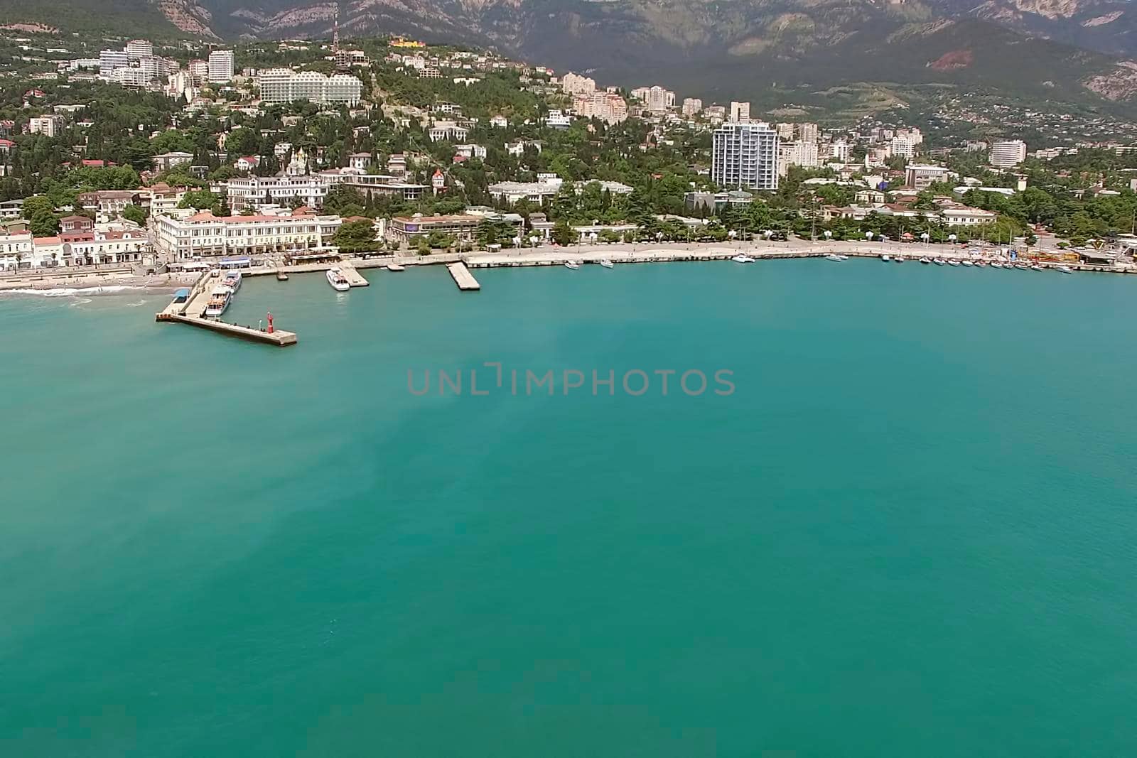 Yalta, Crimea. Aerial view of the urban landscape.